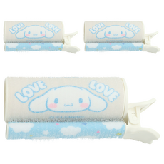 Beauty Home 三麗鷗 大耳狗喜拿 LOVE 髮根蓬鬆髮夾, 3個, 象牙白 + 白色