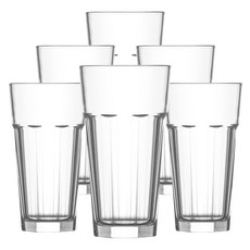 라브 ARA270 홈카페 유리컵 360ml, 투명, 6개