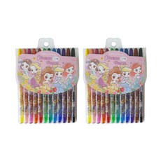 迪士尼女童用公主彩色鉛筆, 12色, 2套