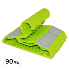 유아용 논슬립 옷걸이, 그린 + 그레이, 90개입