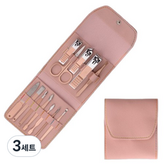 킹스로드 손톱깎이 12종 세트, 3세트, 핑크
