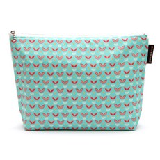 Dotomari 防水拉鍊式多功能尿布袋, 愛心花薄荷