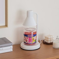 하리보 자캔들 + 플레인 캔들워머 + 전구 2p 세트, 화이트, 멜론믹스