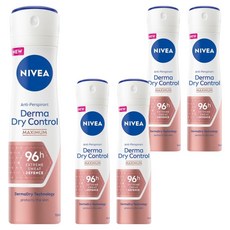NIVEA 妮維雅 96H 超能科研制汗爽身噴霧, 5件, 150ml