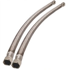 新多多小舖 四分管四分頭鋼絲軟管 2條組 鋼絲編織防爆裂 水龍頭軟管, 1.2尺, 1組