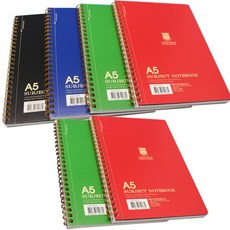 OXFORD 可撕式左翻線圈筆記本 A5 70頁, 隨機出貨, 6個