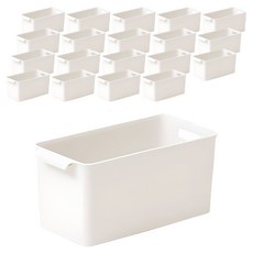 EZLIVING 食品儲藏室把手高小籃子, 象牙白, 20個