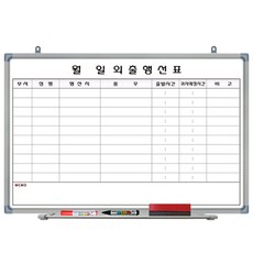 파란들칠판 외출행선표 자석 메모보드 실버, 알루미늄프레임, 70 x 50cm