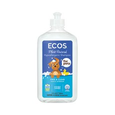ECOS 天然溫和寵物沐浴乳 無香料, 503ml, 1瓶