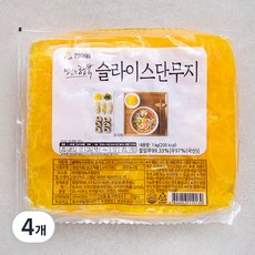 한아름 슬라이스 단무지, 1kg, 4개