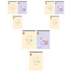 Morning Glory 2000 B款 無線圈空白筆記本 3入組 (款式隨機), 顏色隨機, 6個