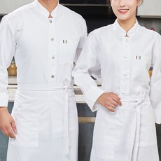 UNHEVE 撞色設計廚師烹飪工作服