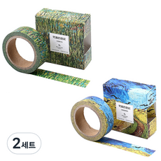 Lifepoint 梵谷紙膠帶, 阿爾勒風景與鳶尾花 + 麥田與烏鴉, 2組