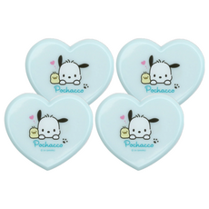 KJ雜貨店 愛心梳子 + 鏡子組, 4個, 帕恰狗 薄荷綠