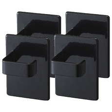 S&Q 堅固的磁性掛鉤, 黑色, 4個