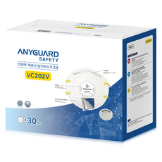 ANYGUARD 面部過濾式防塵口罩 2級 VC202V 30入, 單一顏色, 1個