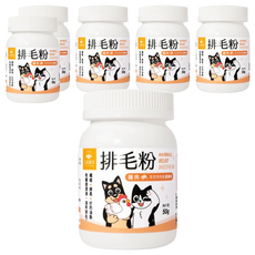 DOG CAT STAR 汪喵星球 排毛粉 全新升級配方 三重功效, 糞便潤滑 + 溫和排毛, 50g, 6罐