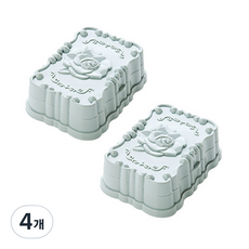 河綠玫瑰香皂盒, 藍色, 4個