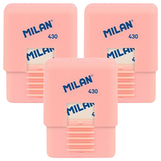 MILAN 方形橡皮擦 1918系列, 4色隨機, 3個