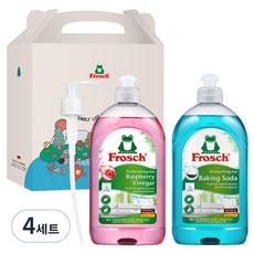 프로쉬 주방세제 라즈베리 + 소다 + 펌프 선물세트, 4세트