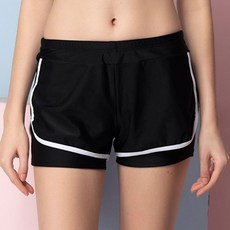 Summer love 夏之戀 大女外搭褲 短褲 彈性纖維, 黑色
