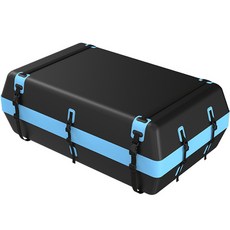 Runsend 車頂行李袋 + 防滑墊 + 收納袋 + 固定帶, 黑色, 1套