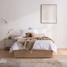 삼익가구 스탠다드 빅서랍 2단 수납침대 프레임 + 본넬스프링 매트리스 세트 방문설치, 내추럴우드(프레임), 화이트(매트리스)