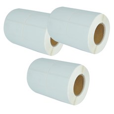 火箭紙標籤熱敏紙 橫向2格 1000張, 3套