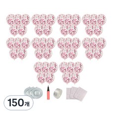 피앤비유니티 컨페티 라운드 풍선 30cm, 06 푸치샤, 150개