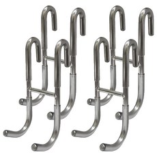 nOVA LIVING 強力不鏽鋼浴室掛鉤, 銀色, 4個