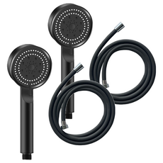 KOXINA 5段式開關蓮蓬頭+矽膠沐浴軟管 2m組, 灰色, 2組