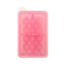 sillymann 鉑金矽膠孩童副食品4格分裝盒 WSB813, 粉色, 1入