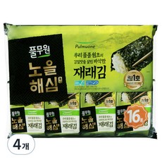 풀무원 노을해심 도시락김 16p, 80g, 4개