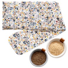 紅豆決明子糙米熱敷袋 白色田野, 1個