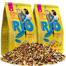 RIO 왕관 모란 코뉴어 깃털영양 중소형 앵무새 사료 21042, 1kg, 2개