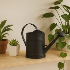공감피크 빈티지 화분 물조리개 2L, 1개, 블랙