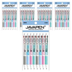 JAVAPEN Jet3 Ball 0.7 多色筆 4p, 筆身(白色 + 天藍色 + 粉色 + 薄荷綠), 10組