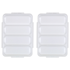 Richell 利其爾 第三代離乳食連裝盒 Set 50ml x 4格 冷凍保存容器, 透明, 200ml, 2個