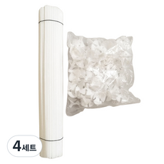 Maket Gamseong 多色氣球支架100入 + 氣球桿100入套組, 白色, 4套
