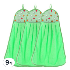 소니오 컬러 애플 소프트 핸드타월 32 x 46 cm, 05 그린, 9개