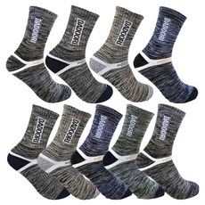 Dadoori 男士雙層緩震長筒登山襪 9雙, 隨機出貨, 1套