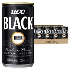 ucc BLACK 無糖黑咖啡飲料, 185g, 30罐