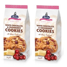 merba 白巧克力蔓越莓餅乾, 200g, 2包