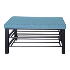 舒芙特 鐵管穿鞋椅 6836 6.8kg, 藍色, 3層