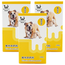 WEIYITER 維益特 犬用 維他命鈣粉, 3盒, 1罐