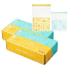 헤로지퍼백 디자인 지퍼백 대형 50p + 특대형 30p 세트, 혼합, 1개, 2세트