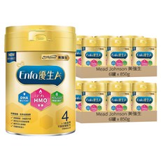 Mead Johnson 美強生 Enfa A+ 優生4兒童營養配方 HMO新配方 3~7歲, 850g, 12罐