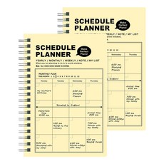 아이비스 PP 밴드 스케줄 플래너, 연노랑, 2개