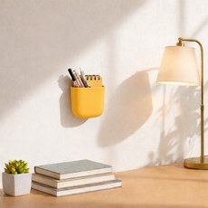 MF스토어 무타공 컬러 스마트 포켓 미니 선반, 옐로우, 1개