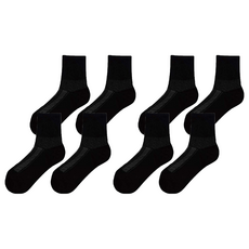 non-no 儂儂 石墨烯消臭襪1/2襪 科技防靜電面料 遠紅外線 高彈力, 24~28cm, 黑色, 4雙